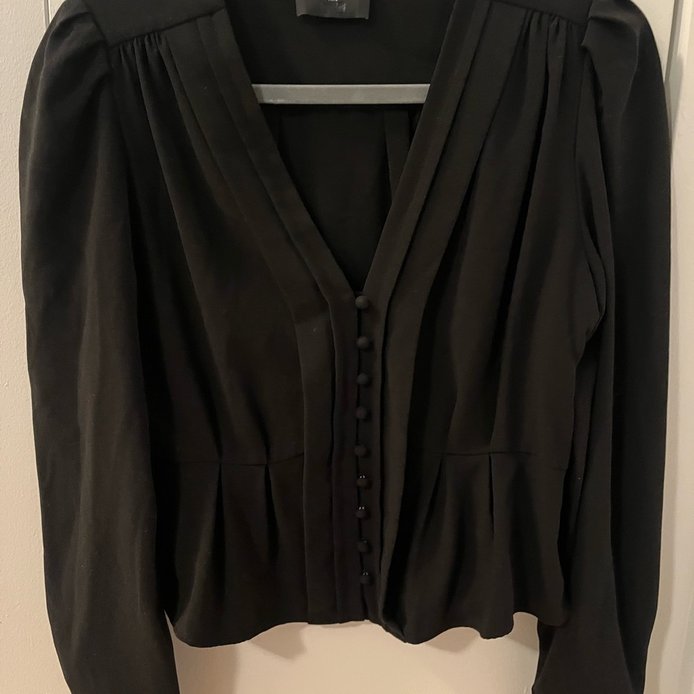 The Kooples Black Button-Down Blouse